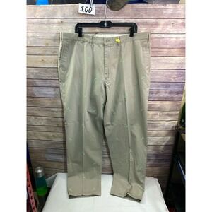 Castaway Clothing Khaki pants all over palm tree embroidery size 40x34